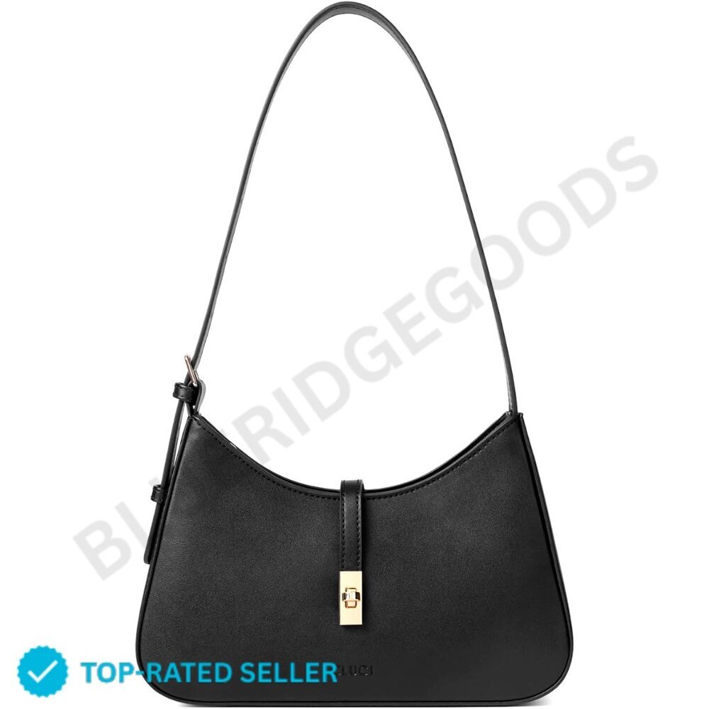 Brand New CLUCI Shoulder Bag Black Gold Hobo